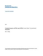 Content analysis of PGA and LPGA grand slam tournaments' websites